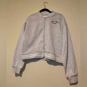 No Comment Live Lounge Gray Zip-Up Sweatshirt Size L